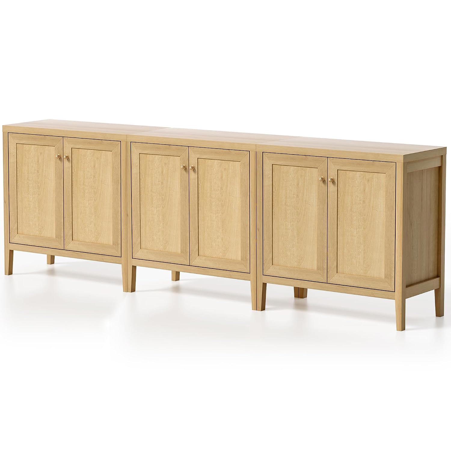 Home Bar Shelf - Adjustable Shelf Sideboard Buffet Set of
