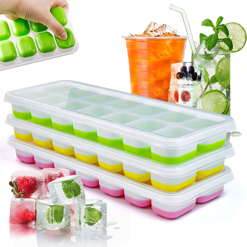 Ice Mold Sphere - 14 Grid Ice Cube Tray Silicone
