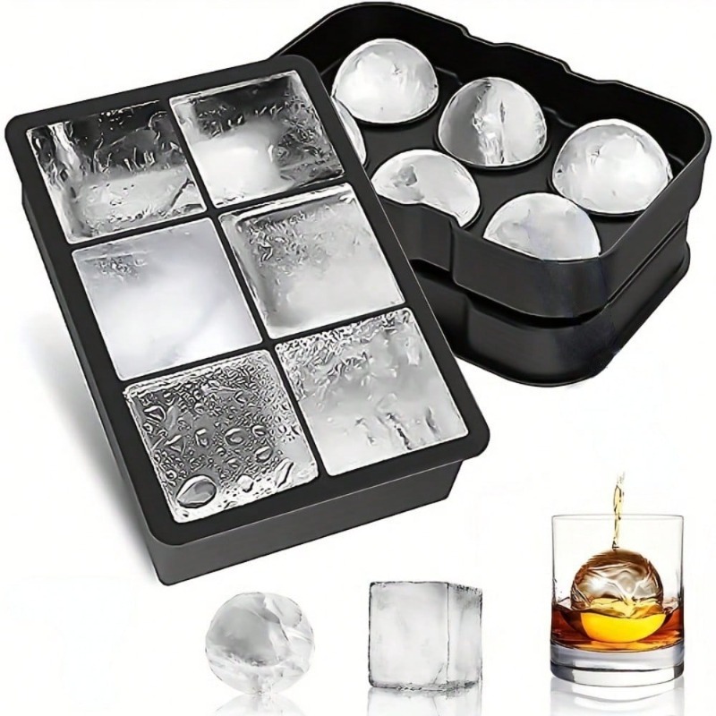 Ice Mold Sphere - Premium Silicone Ice Cube Tray with