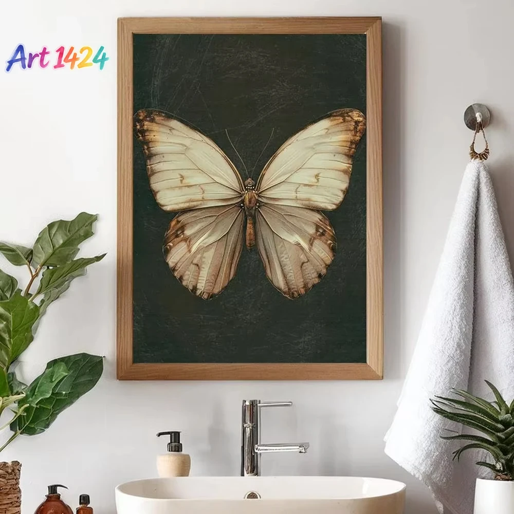 1PC White Butterfly Print Dark - đánh giá và giá Home Bar And Restaurant
