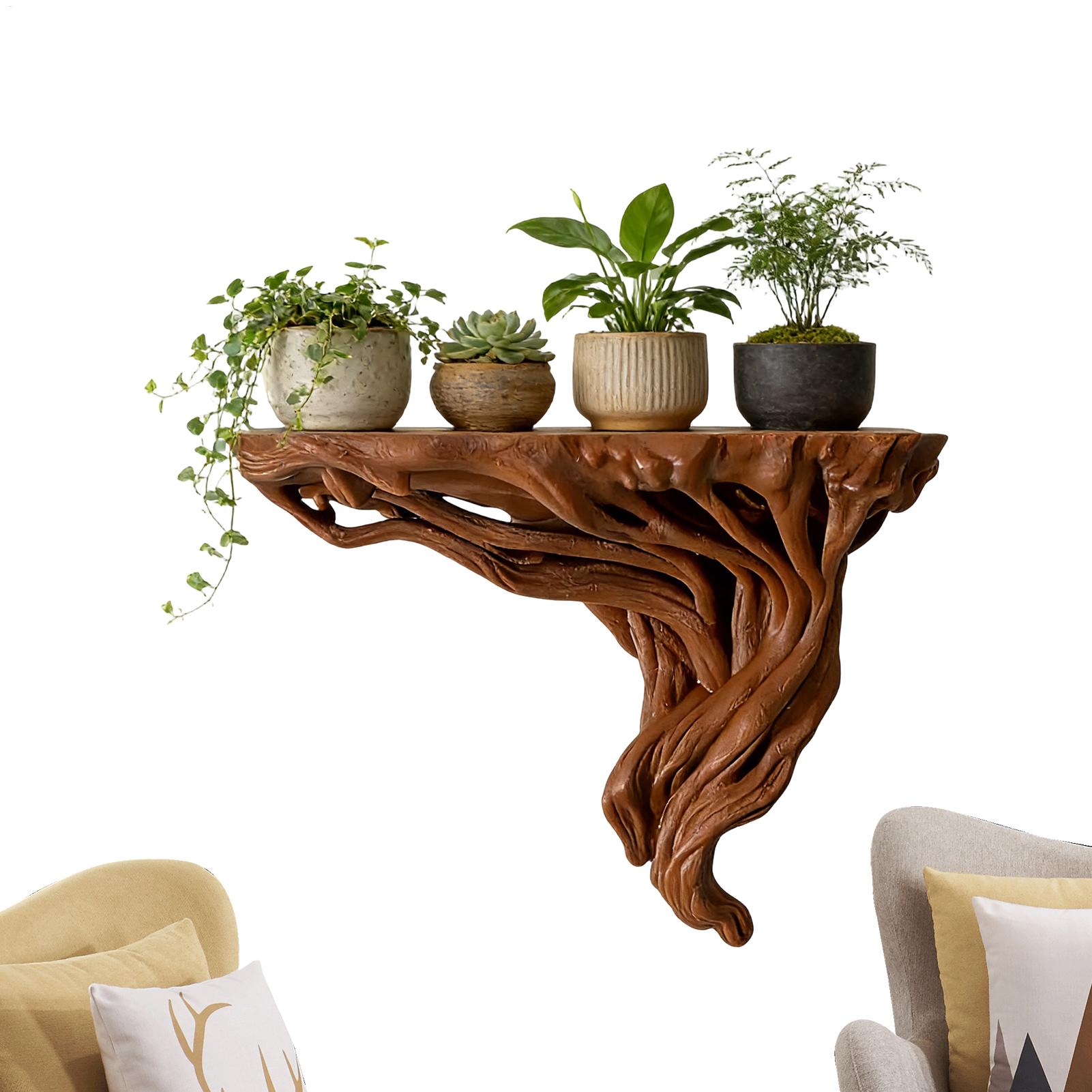 Tree Root Shaped Shelf Wall Ra - đánh giá và giá Home Bar Shelf