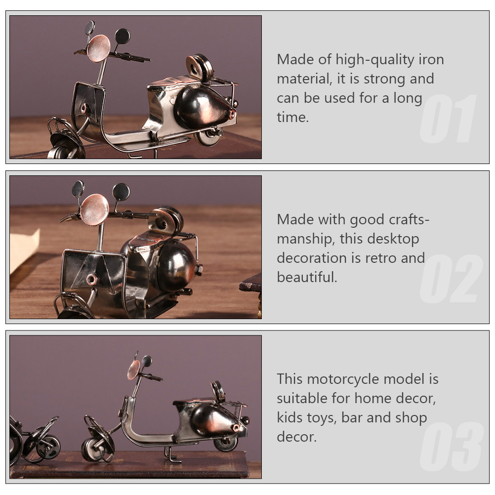 Retro Iron Motorcycle Sculptur - đánh giá và giá Home Bar Shelf