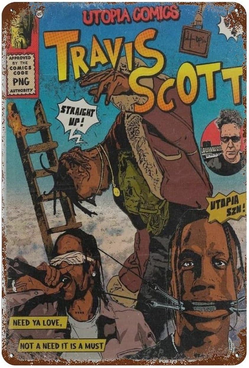 Travis-Scott Posters Vintage B - đánh giá và giá Home Bar Shelf