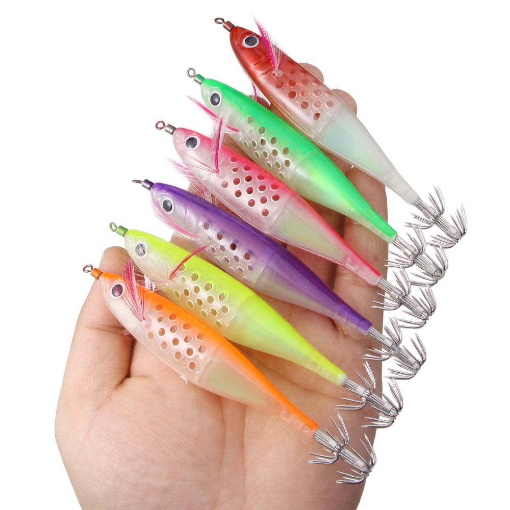 Glow In The Dark Squid Bait Eg - đánh giá và giá Jigger Double Sided