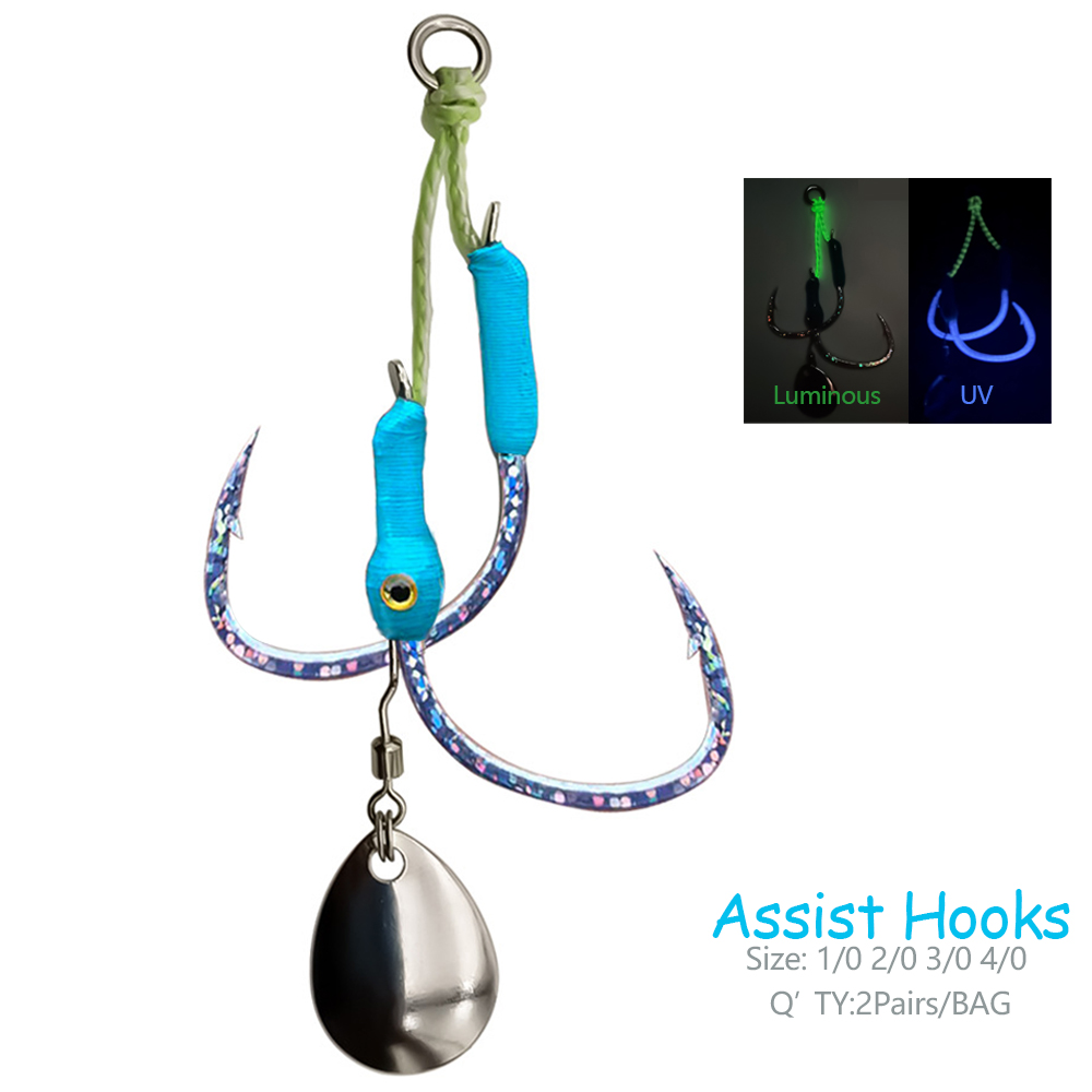 2Pairs/Bag Jigging Lure Assist - đánh giá và giá Jigger Double Sided