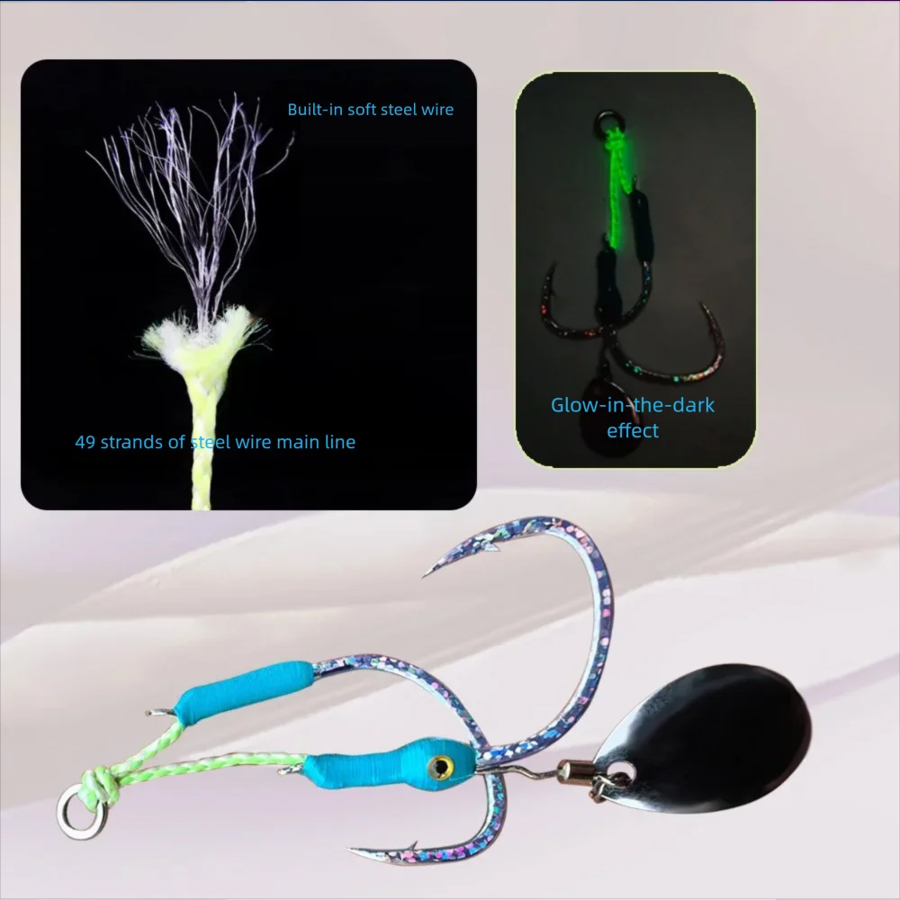 2Pairs/Bag Jigging Lure Assist - đánh giá và giá Jigger Double Sided