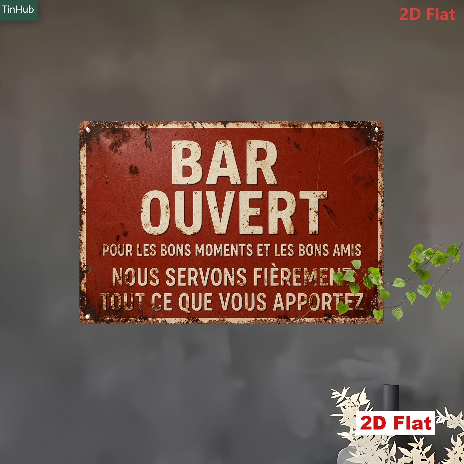 2D Metal Sign French Vintage W - đánh giá và giá Home Bar And Restaurant